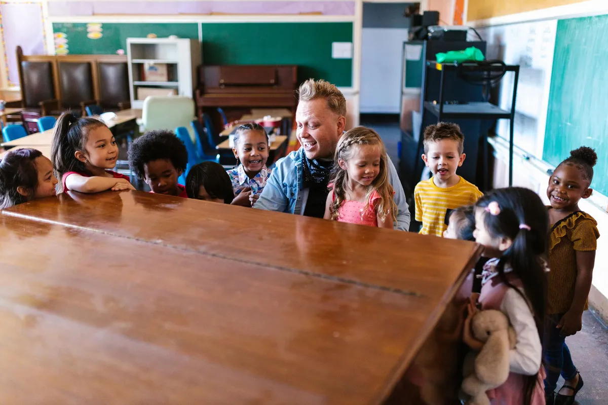 children in classroom setting