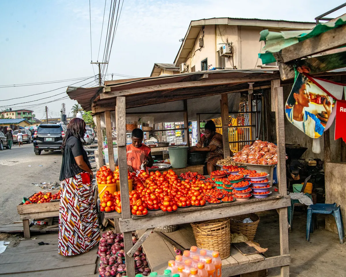 local market scene