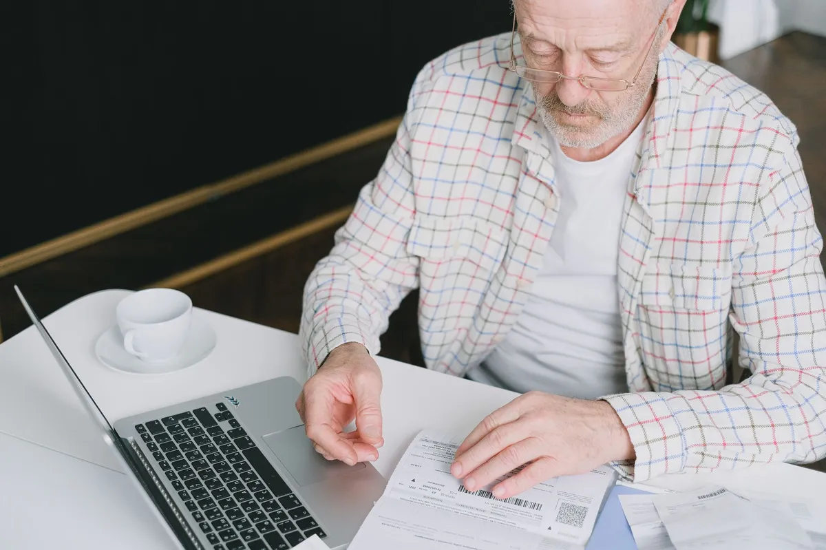 pension paperwork flatlay