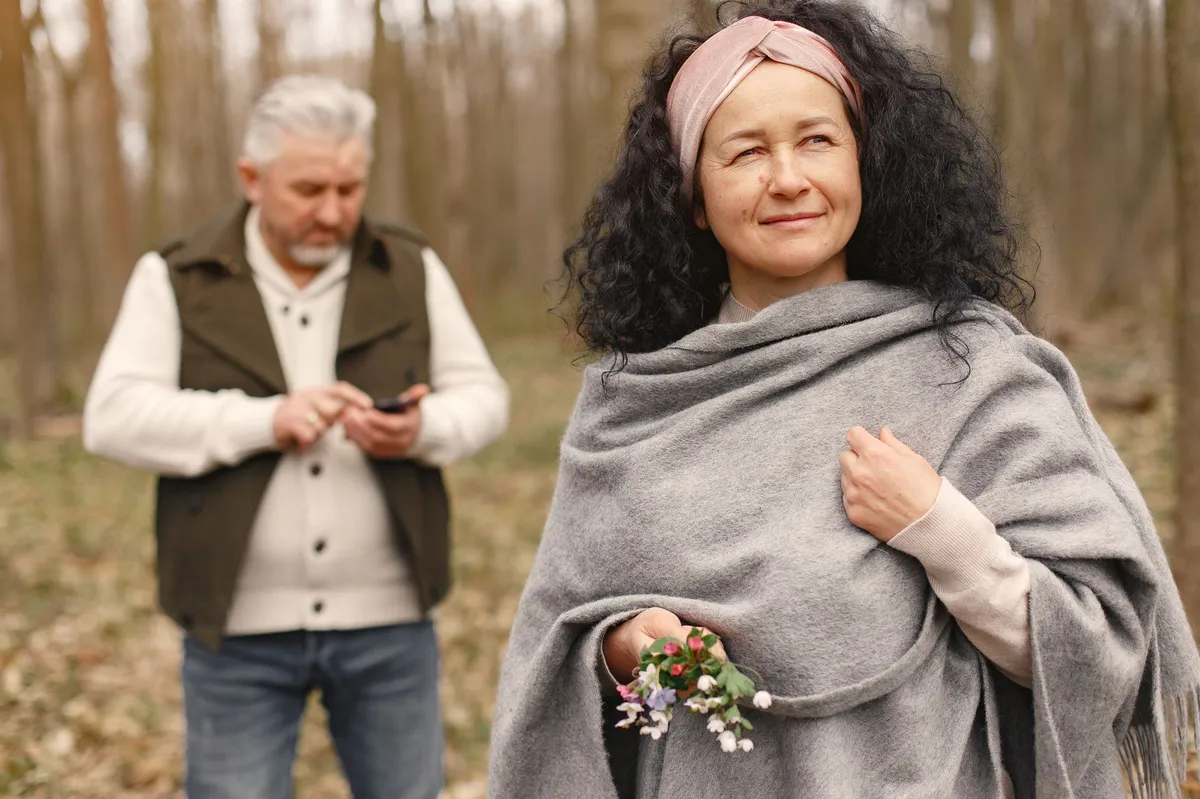 senior couple enjoying nature