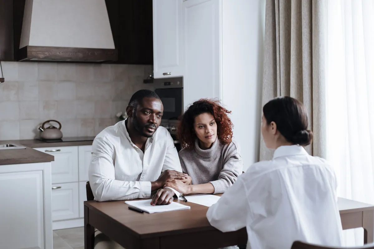 family discussing inheritance decisions
