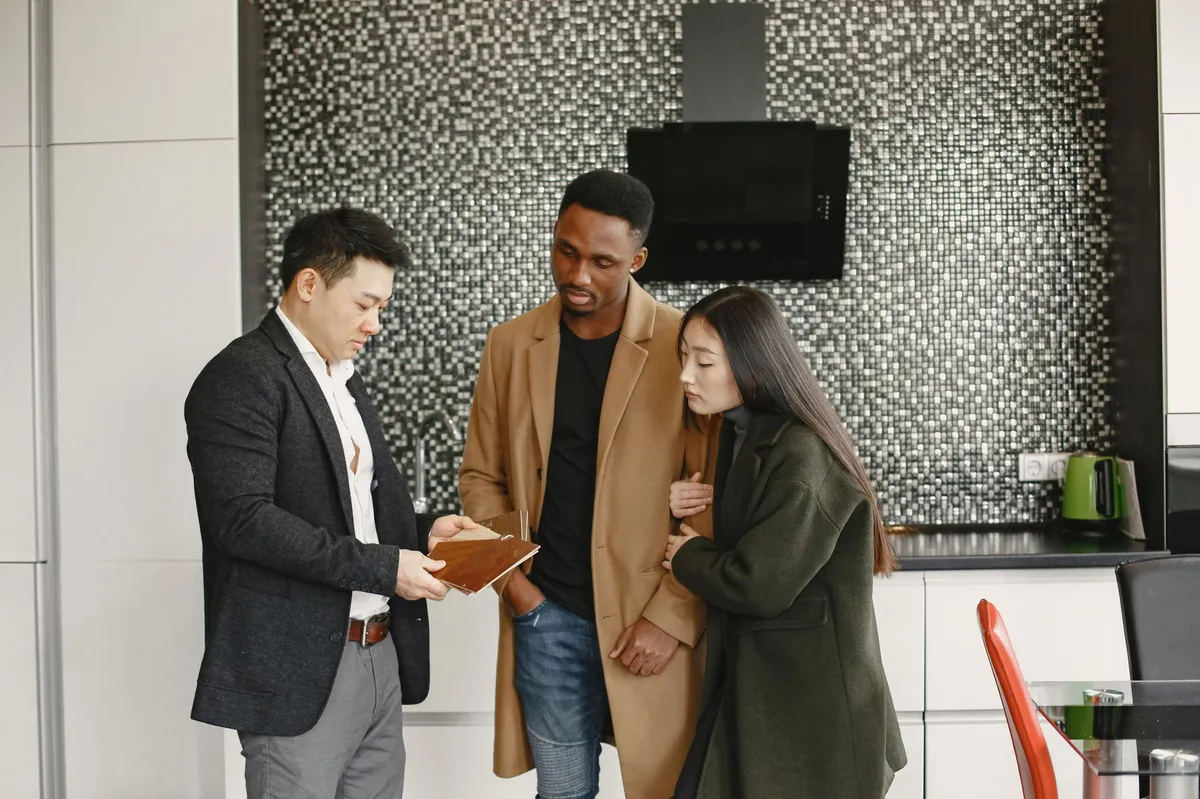 couple looking at condo options