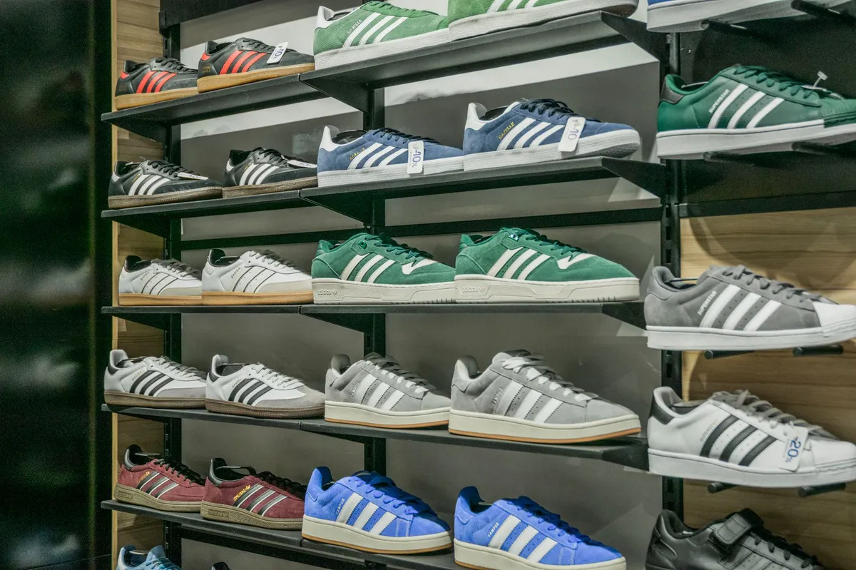athletic shoes display