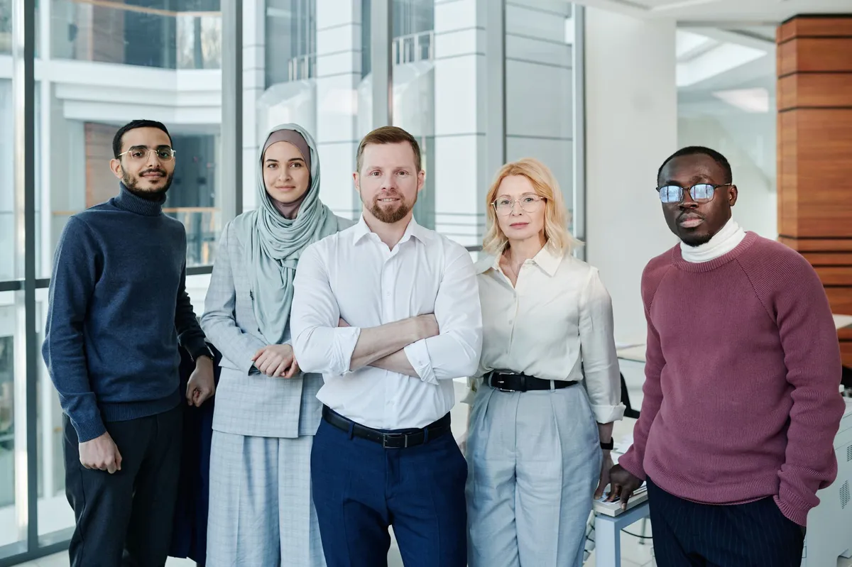 confident business team