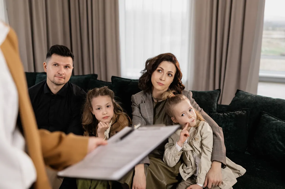 family discussing care options