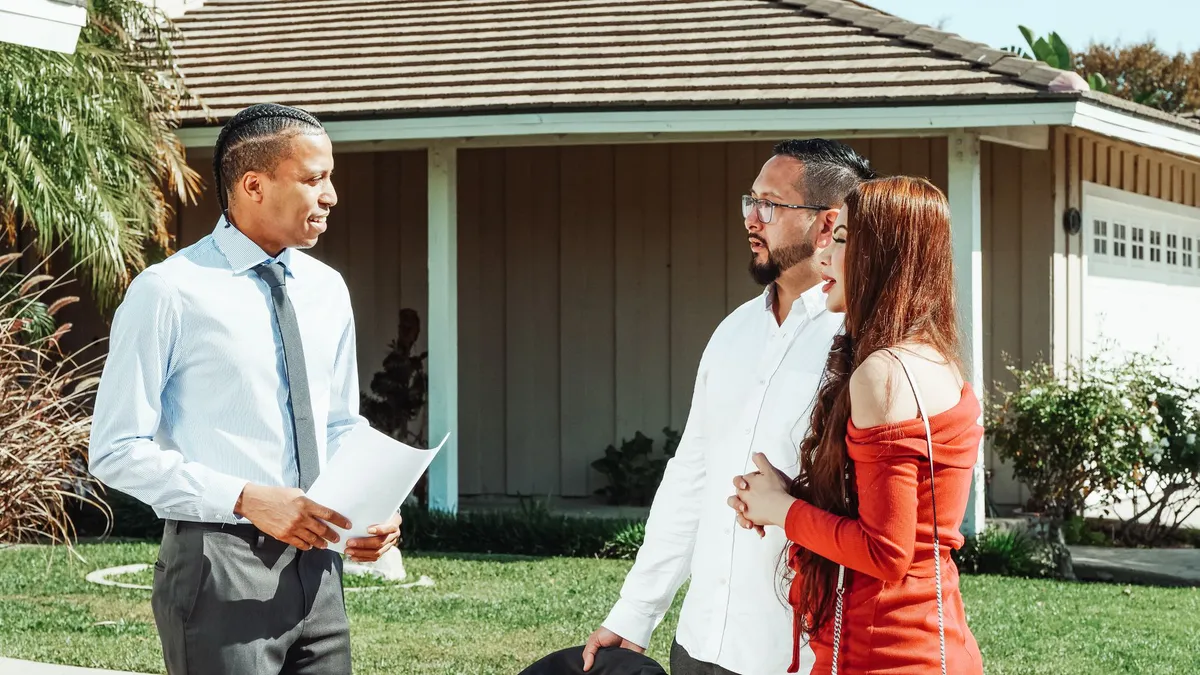 homeowners discussing finance