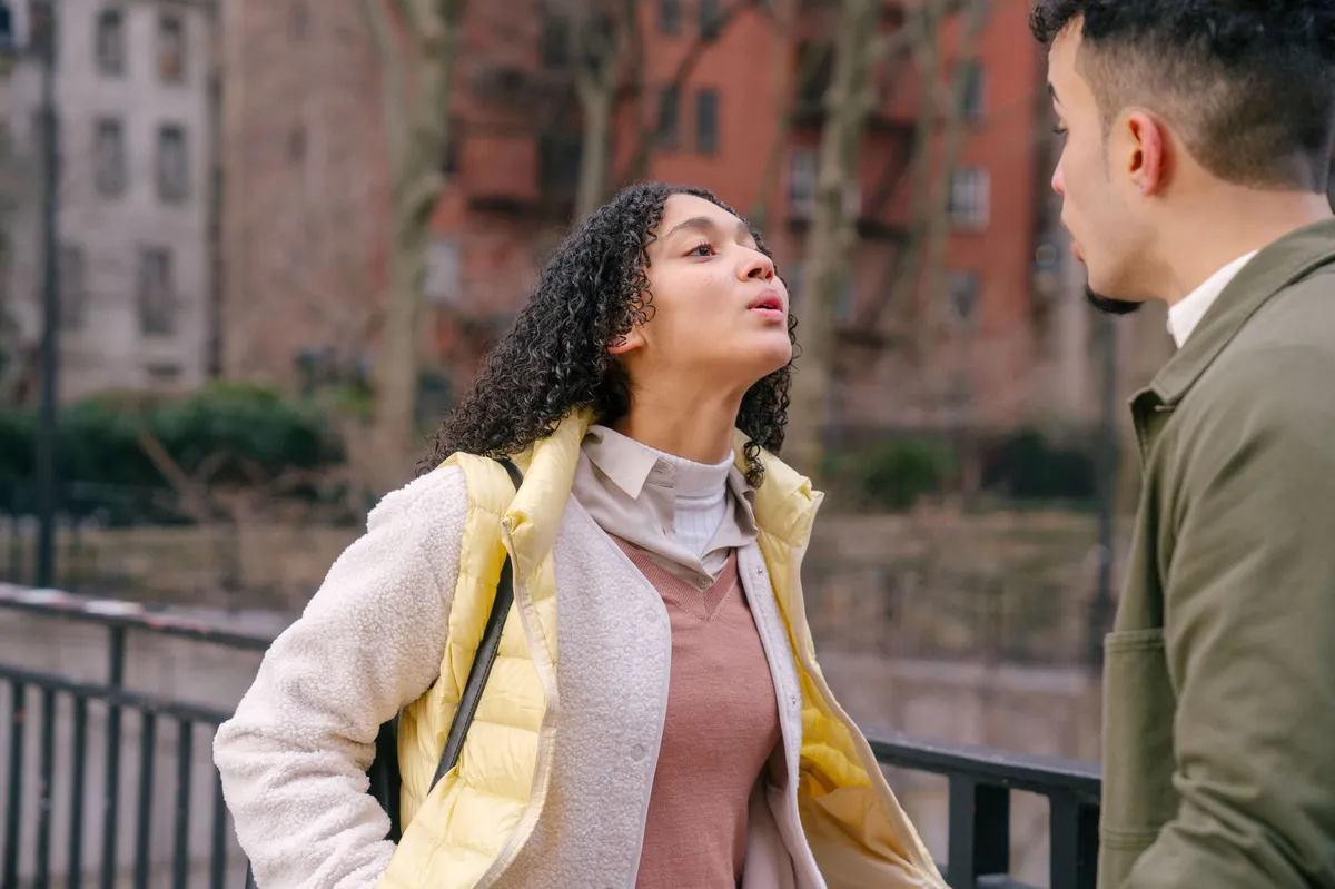 couple in emotional conversation