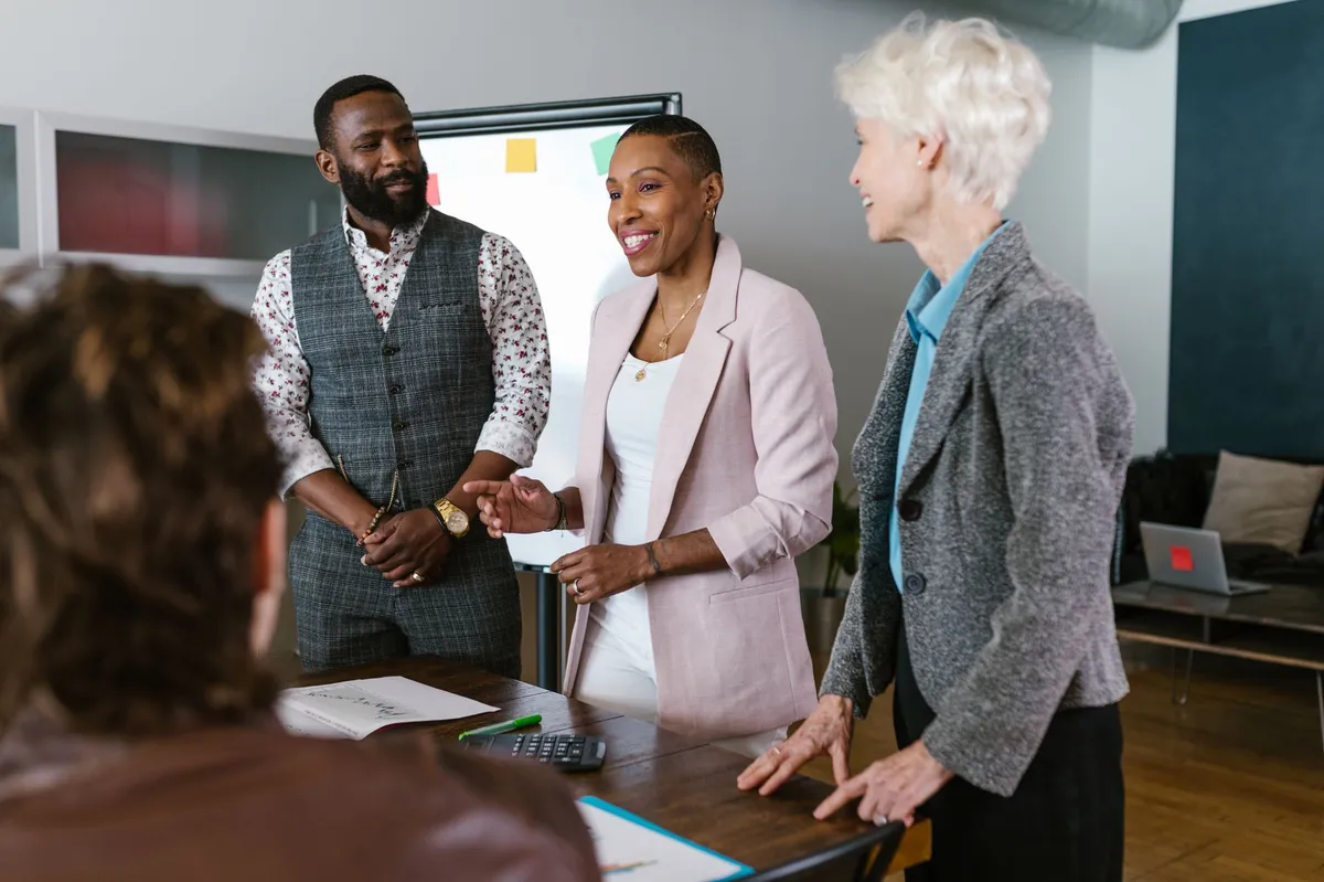 diverse investors using technology