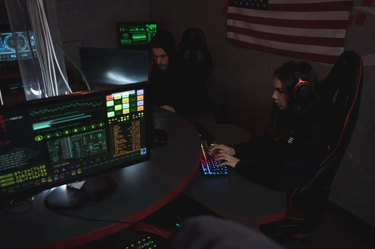 cybersecurity team working