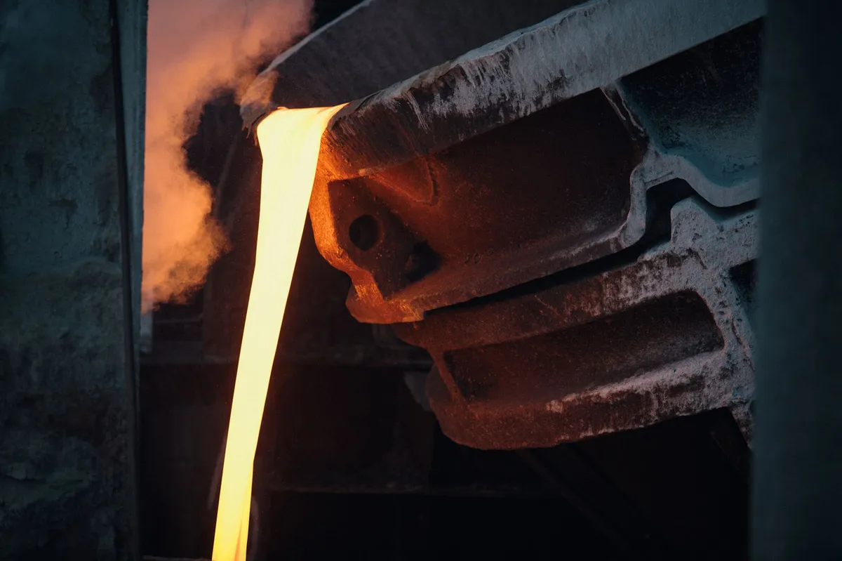 molten copper production