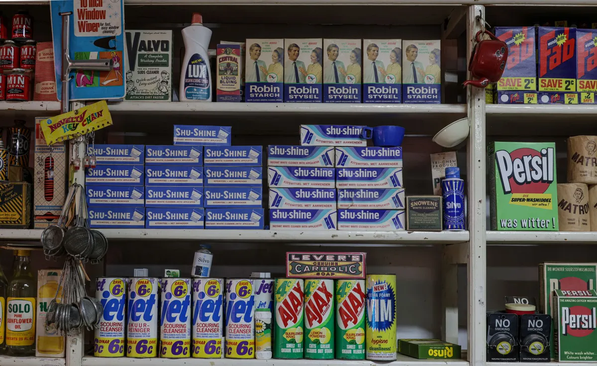 household products on shelves