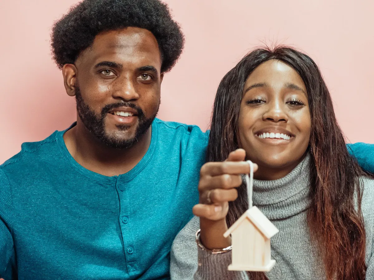 happy couple reviewing home equity options