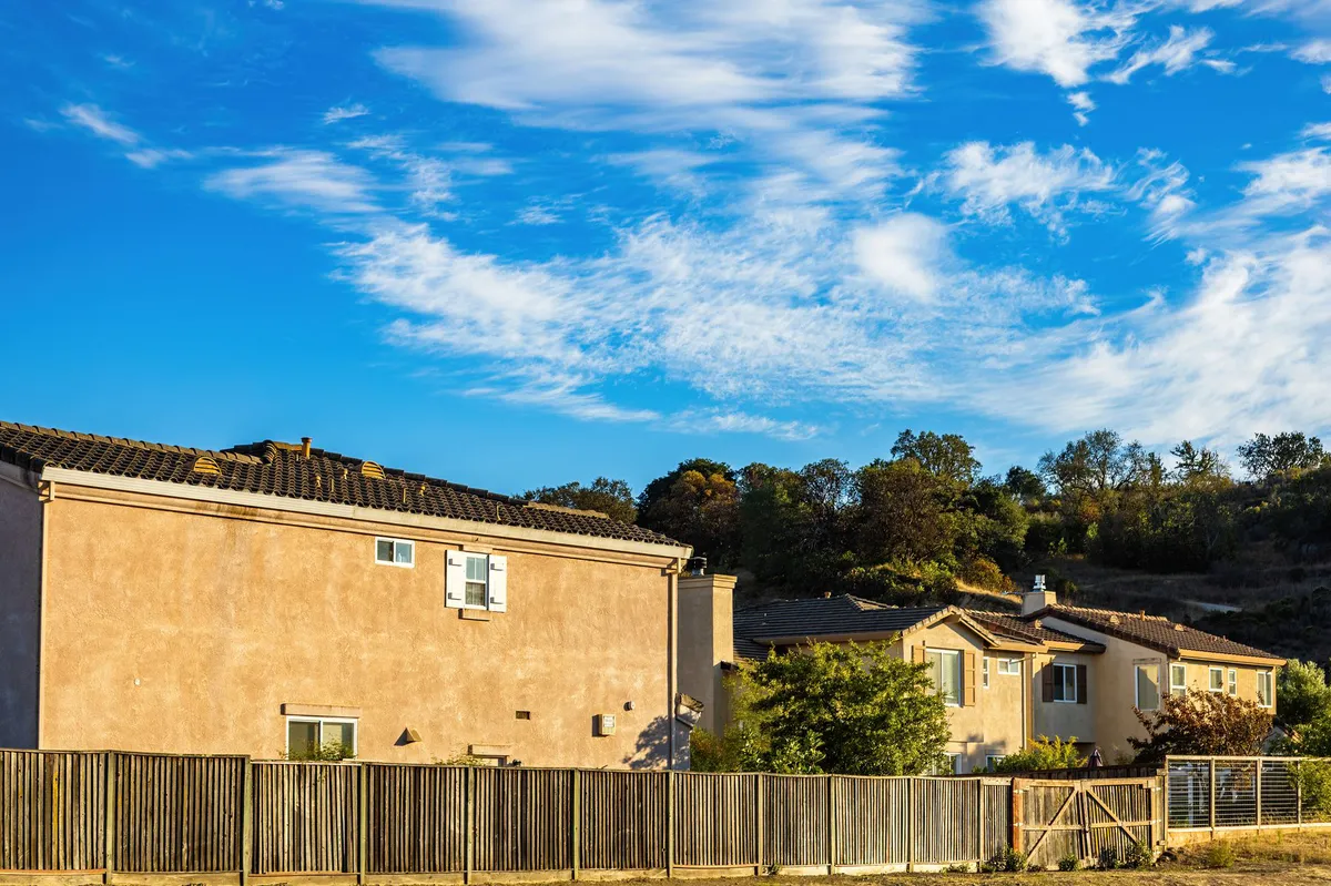 homes in a sunny landscape
