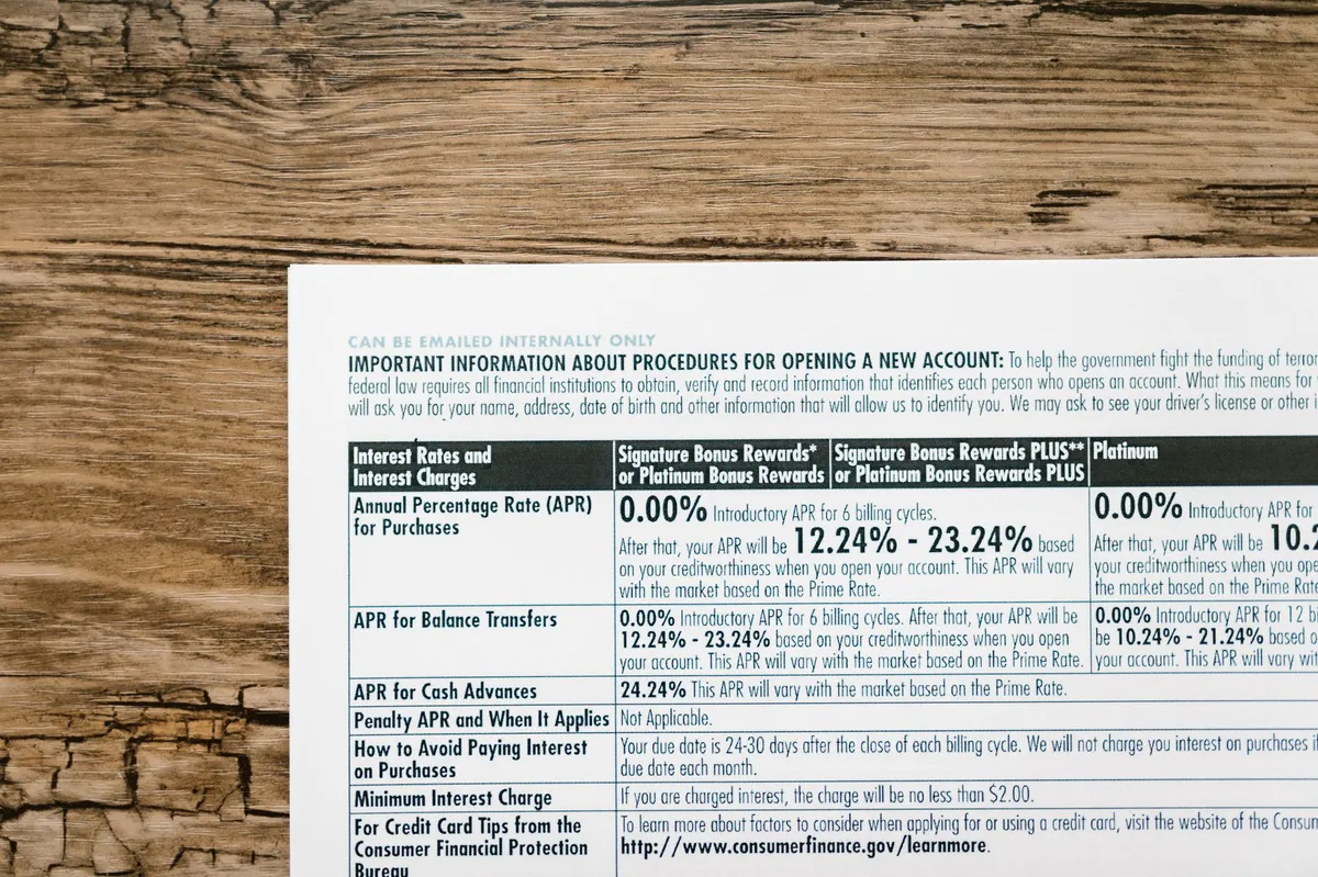 close-up of bank interest rates