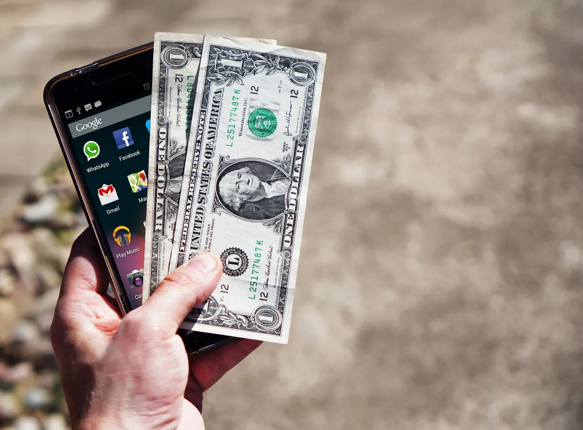 smartphone showing cash app