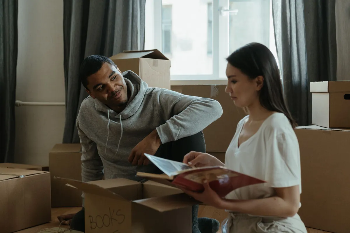 family moving into new home