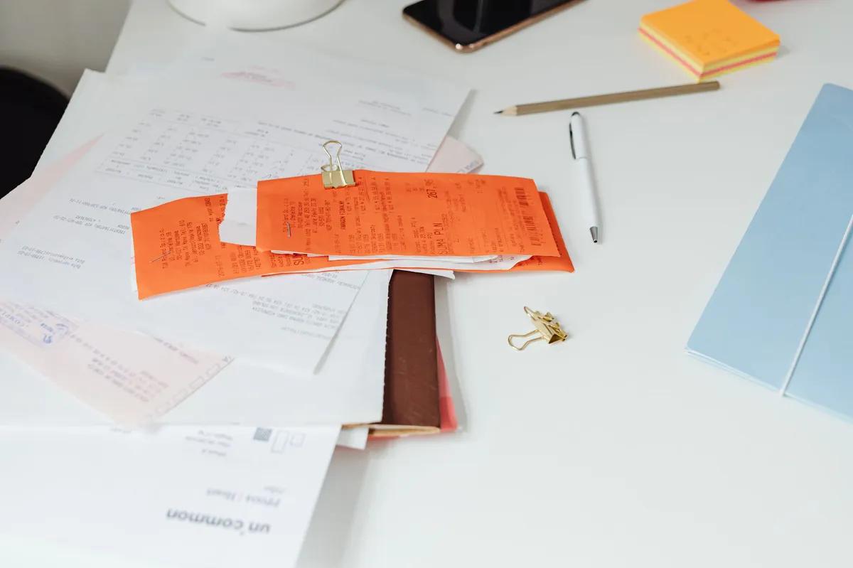 financial documents on desk