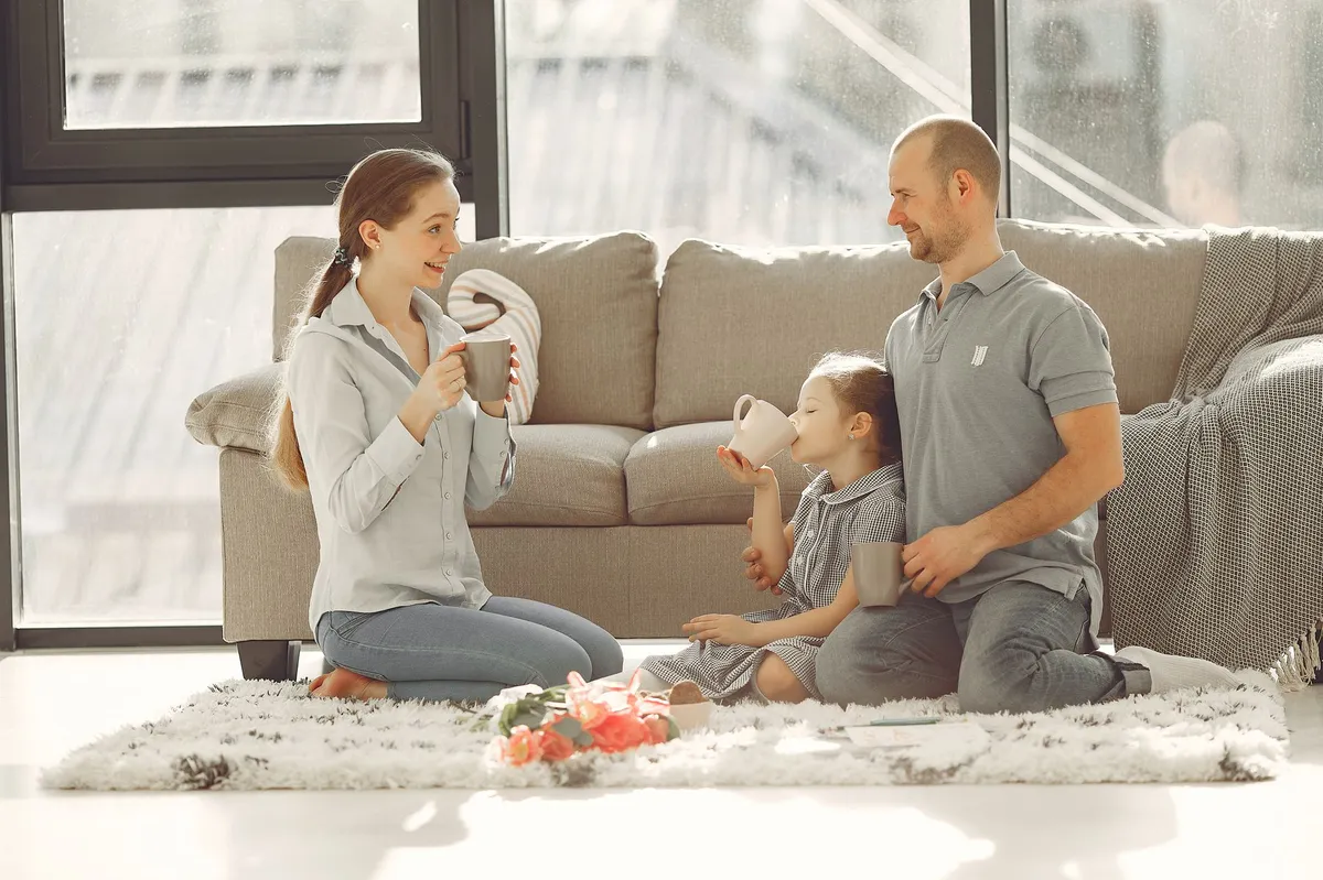 cozy home with family