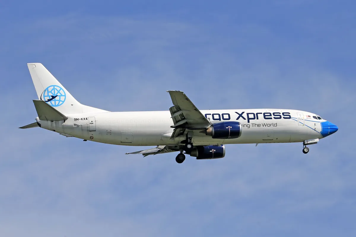 cargo plane in flight