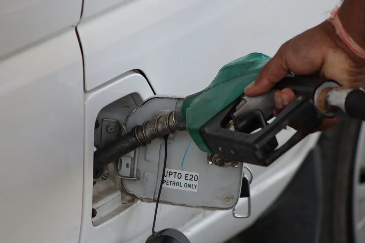 gas pump closeup