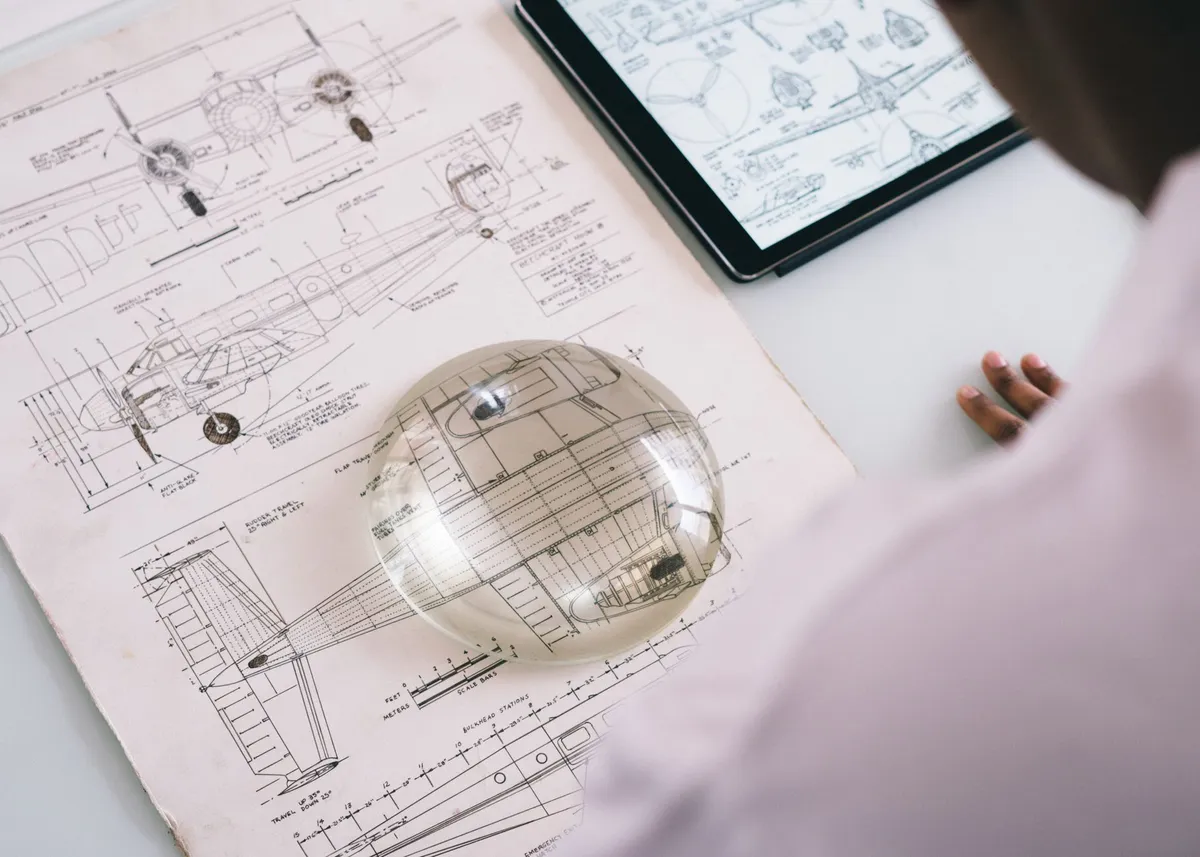 modern aircraft design blueprint