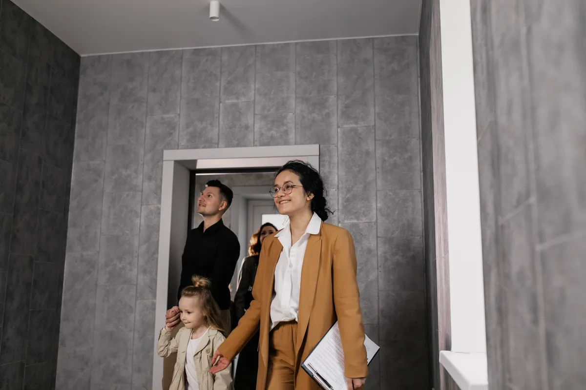 young couple house hunting