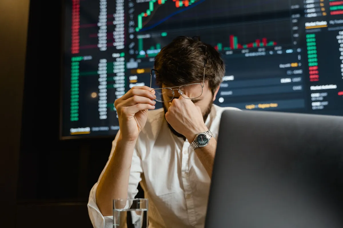 frustrated consumer at bank