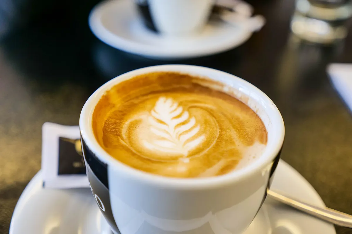 coffee art in a cafe