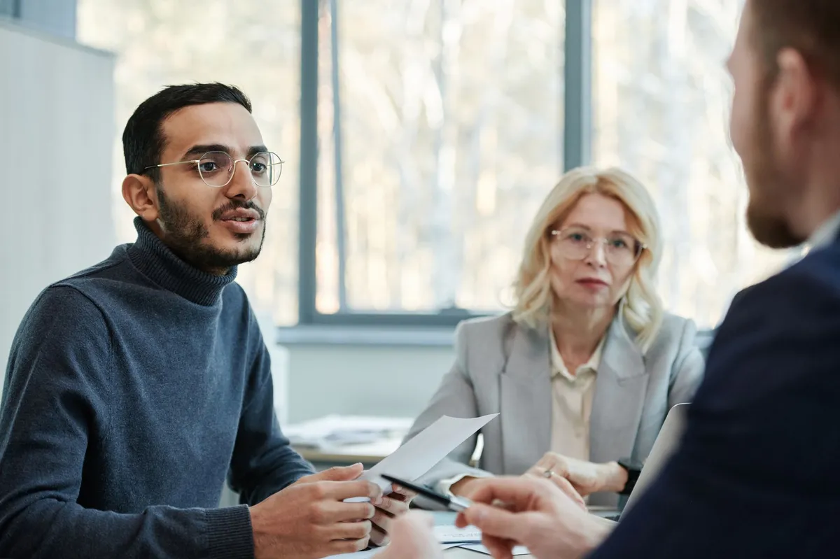 business people discussing