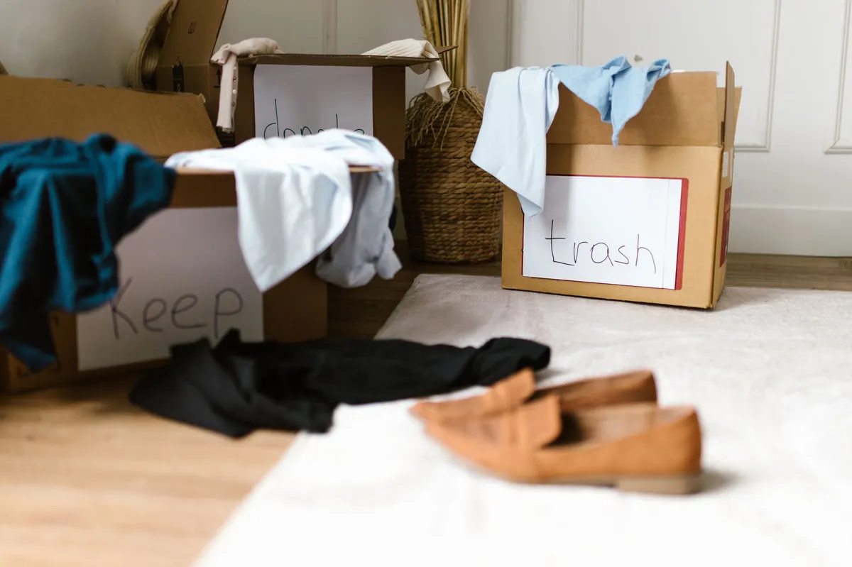 family decluttering process