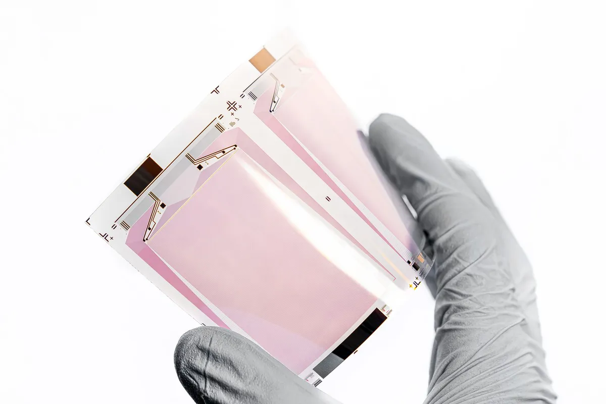 OLED display technology closeup