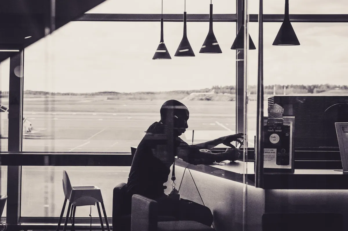 airport lounge relaxation