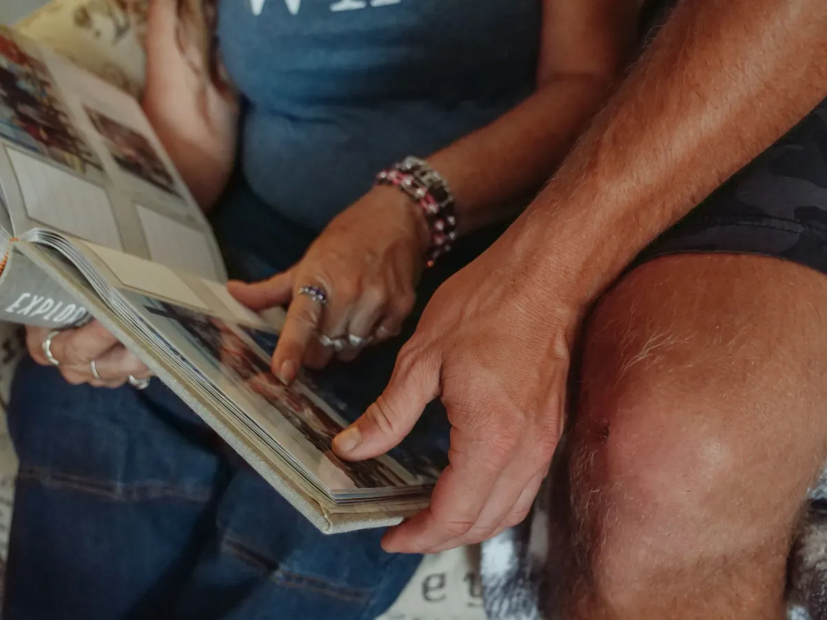 scrapbook filled with memories